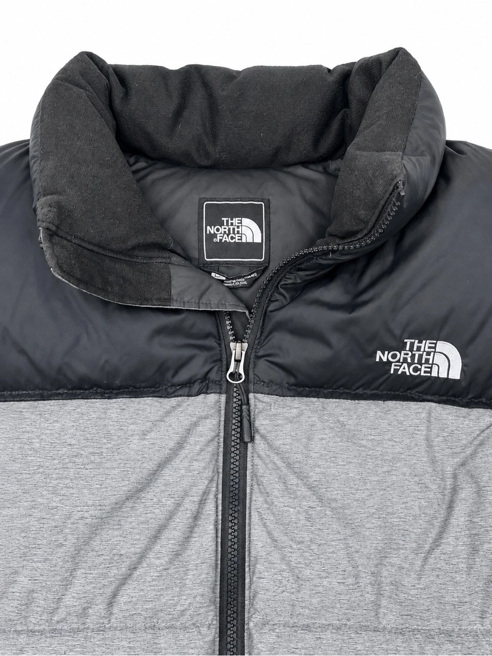 The North Face 1996 Retro Nuptse 700 Fill Mens L Grey Black Down Puffer Jacket